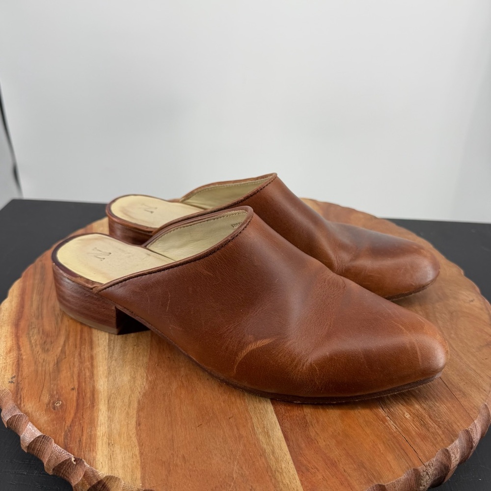Nisolo Brown Leather Mule Clogs